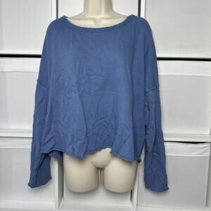 Aerie Open Back Terry Cloth Sweatshirt